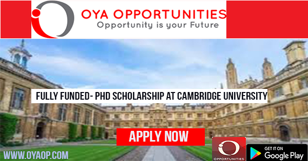 Ph.D. Scholarships at Cambridge University