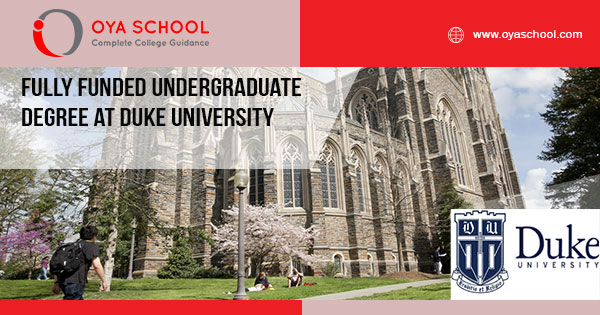 Fully Funded Undergraduate Degree at Duke University